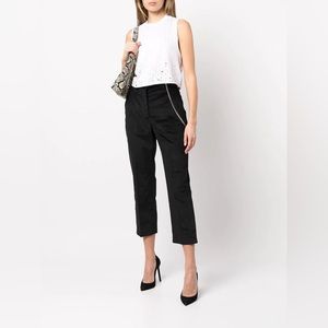 Amiri High Waisted Velvet Cropped Trousers